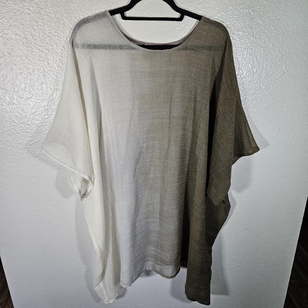 Laura Hunter Josephina Neutral Ombre Wool Tunic Size OS